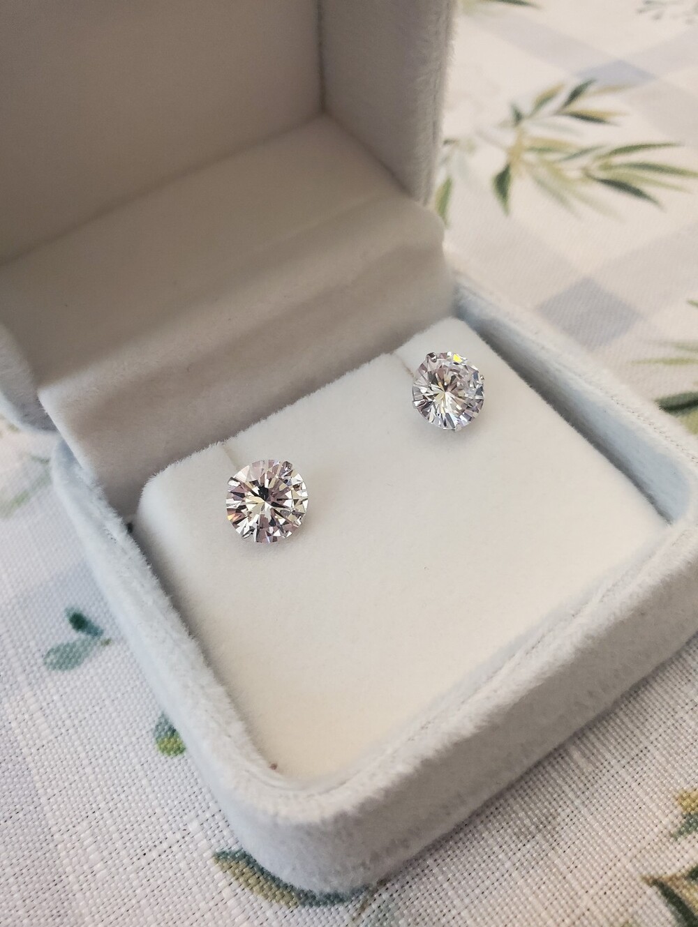 Cubic Zirconia Sterling Silver Stud Earrings - 5mm